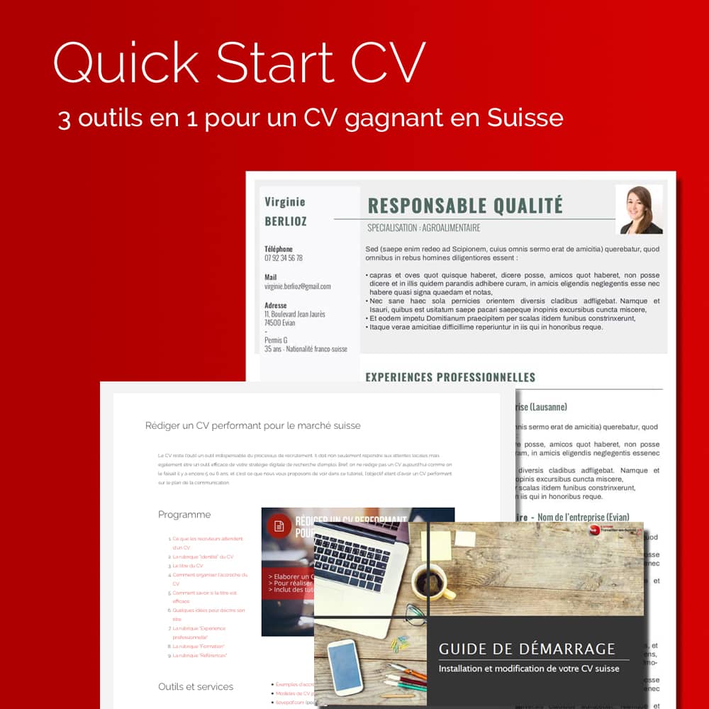 Quick Start CV pour la Suisse Quick Start CV