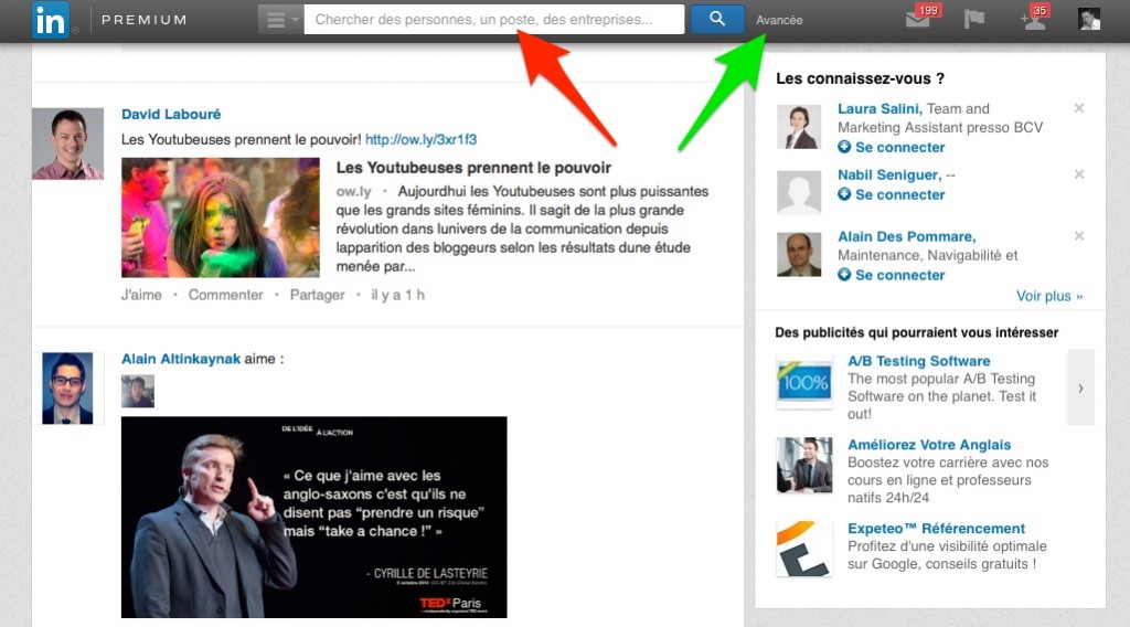 Exemple LinkedIn suisse